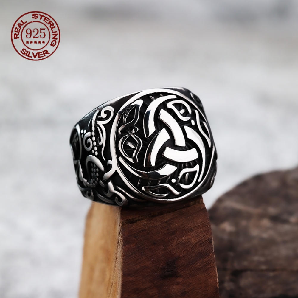 Men'S Viking Accessories - Винтажное кольцо с узлом «Викинг», простой
