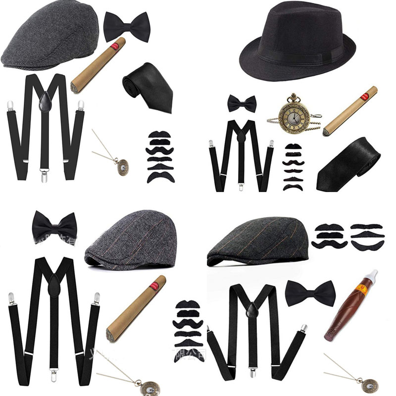 Men'S Accessories In The 1920S - 1920S Хэллоуин 20S Косплей искусственная кожа