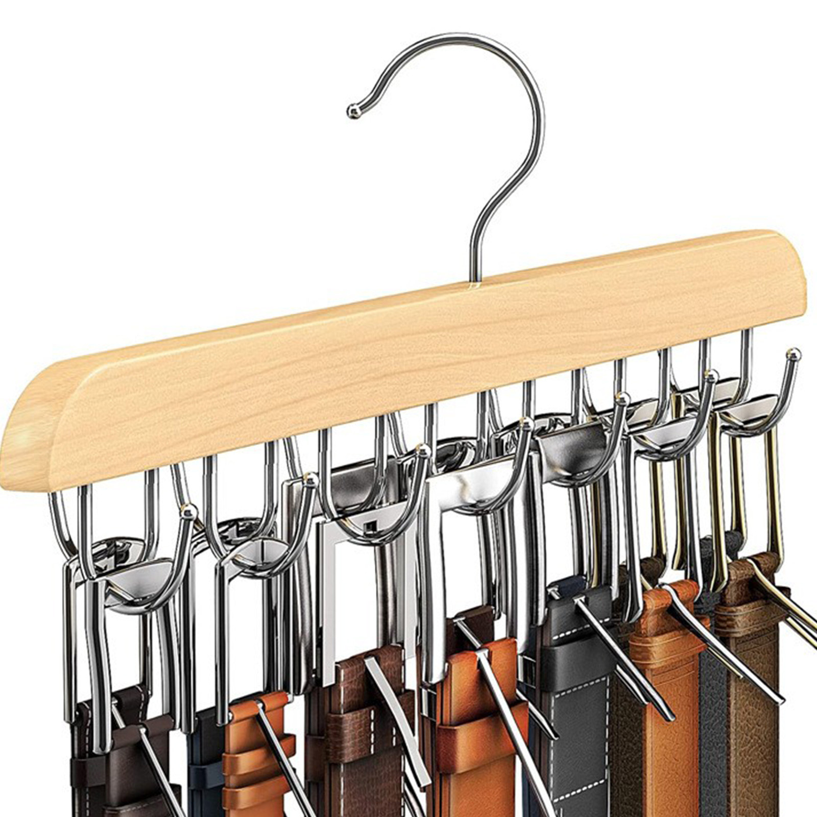 Men'S Accessories Organizer For Wardrobe - Деревянная вешалка для пояса, женские вешалки