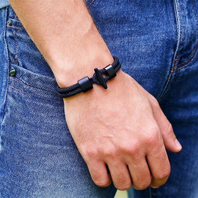 Men'S Vacation Accessories - Классический двухслойный мужской браслет с легким