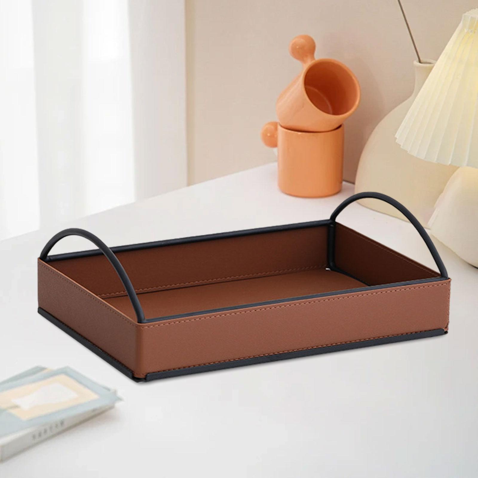 Men'S Accessories Tray - Современный органайзер-поднос из искусственной кожи для