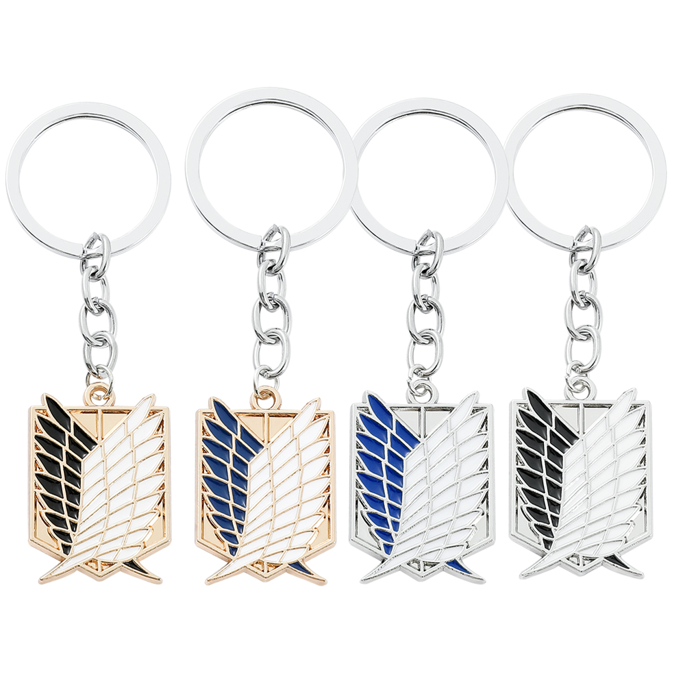 Men Accessories Jewelry - Металлический брелок-значок «Атака Титанов» с эмалевым