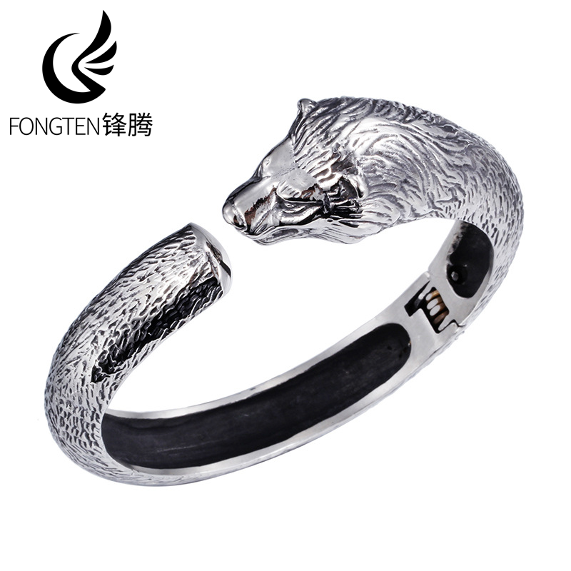 Men Accessories Bd - Мужской браслет Fongten Viking с головой