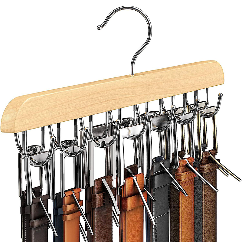 Men'S Accessories Organizer For Wardrobe - Деревянная вешалка для ремней, женские вешалки
