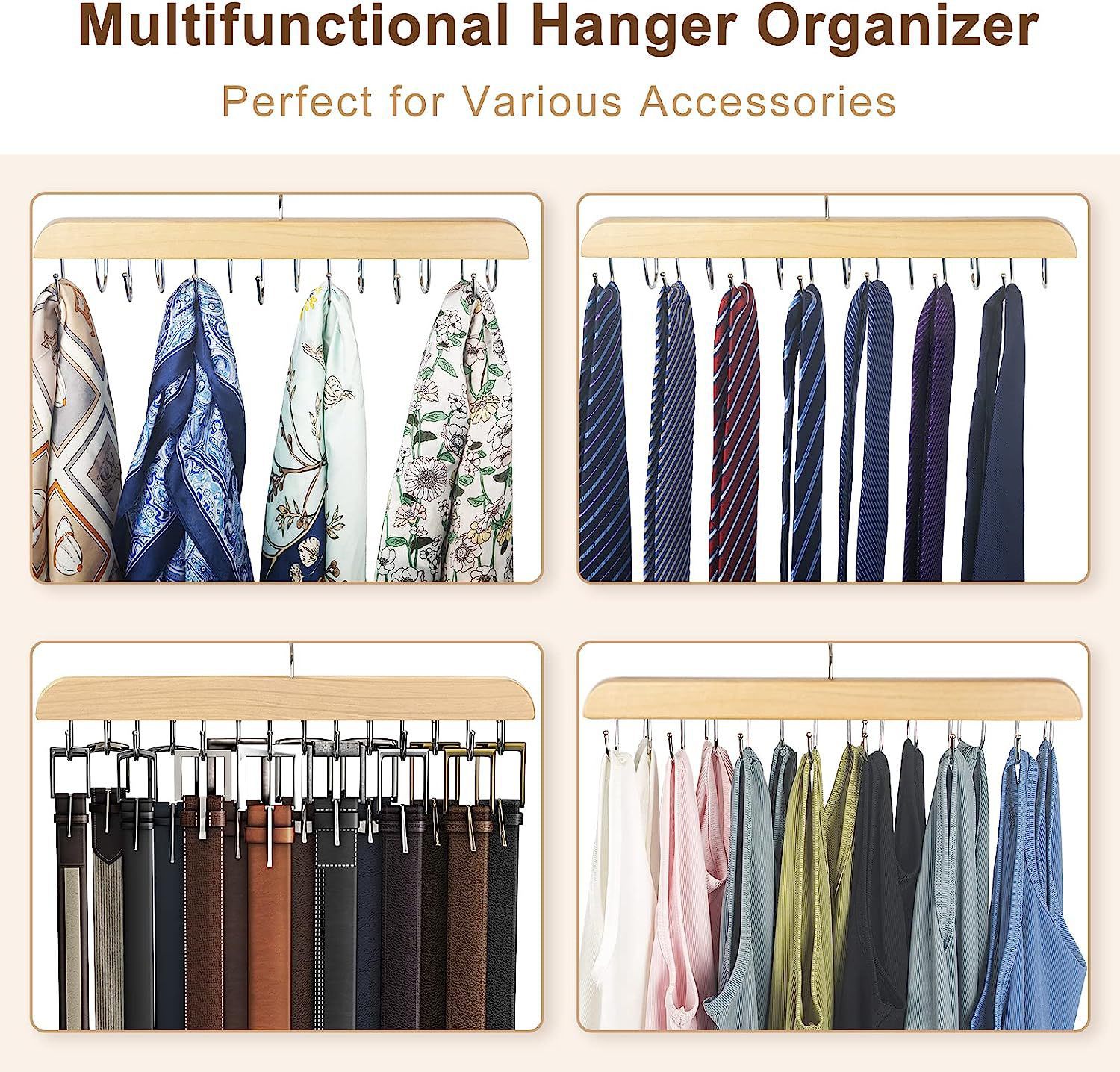 Деревянная вешалка для ремней, – обзор и цена Men'S Accessories Organizer For Wardrobe