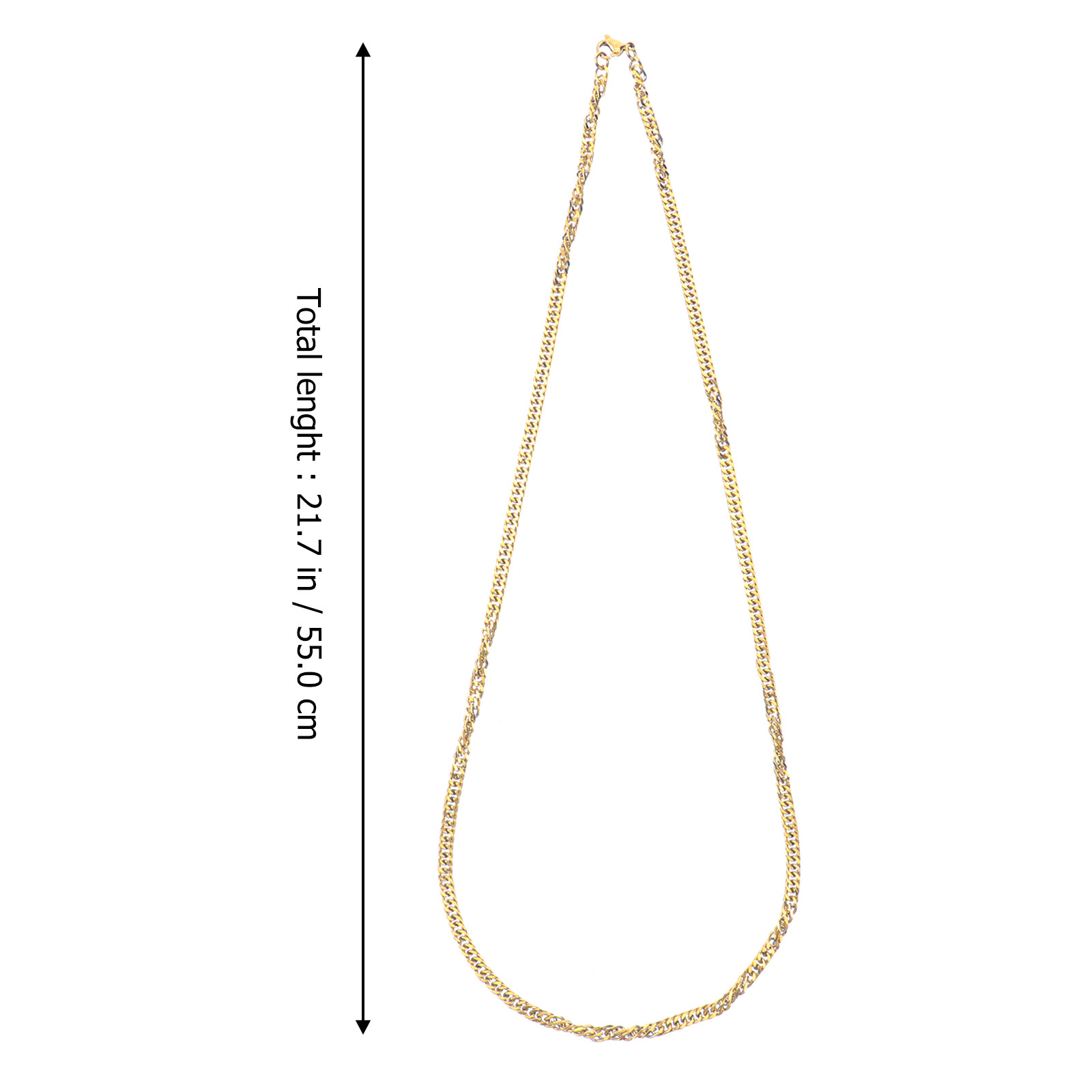 1 шт. Золотая цепочка с двойно – обзор и цена Men Accessories Neck Chain